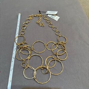 Gold Circle Link Necklace